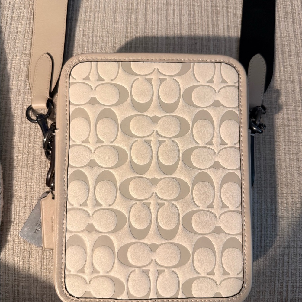 Coach Signature Debossed Leather Crossbody - Picture 2 of 7